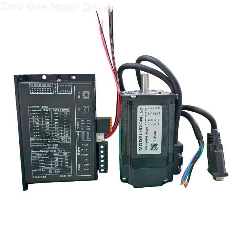 EC57 Ethercat Communication Bus Open Loop 2 phase Stepper Motor Driver For Nema23 Nema34 57 86 Motor Controller