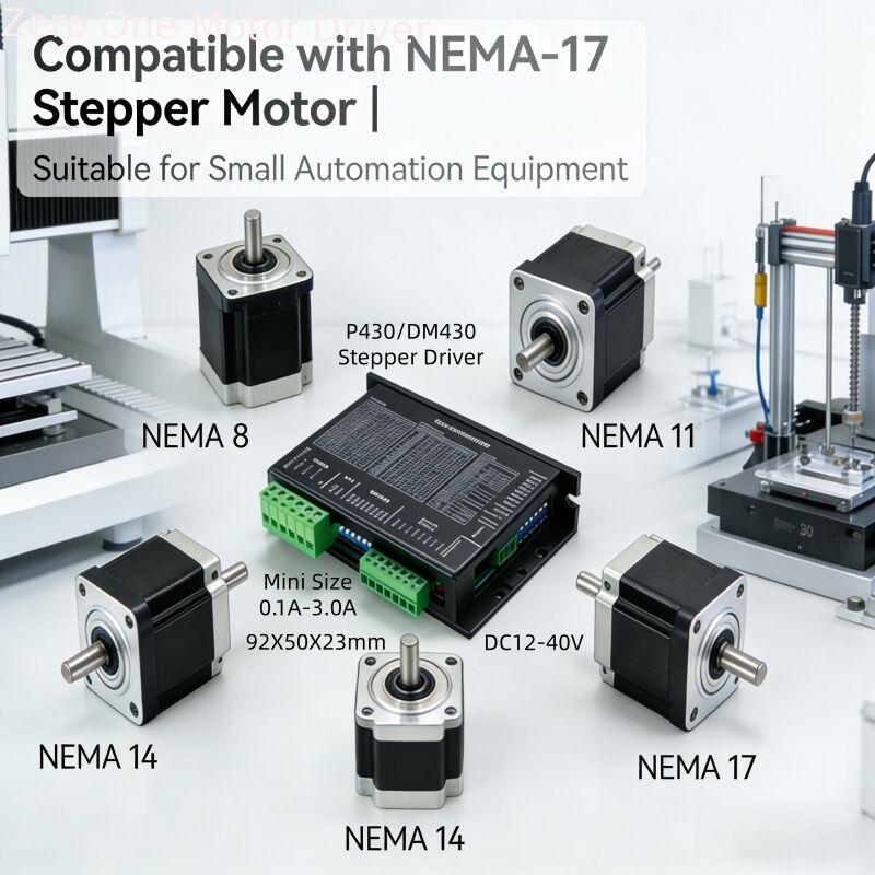 P430/DM430 Stepper Driver with 0.14-3A Current and DC12-40V Voltage for Nema8/Nema11/Nema14/Nema17 Motors