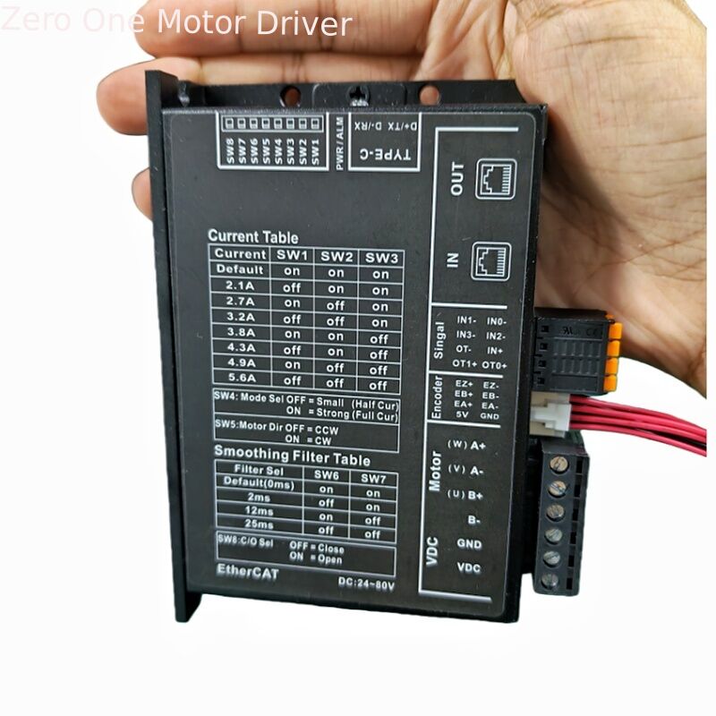 EtherCAT Communication Bus Type EO57 Open-loop EC57 Closed-loop Nem23 57mm 2-phase Stepper Motor Driver