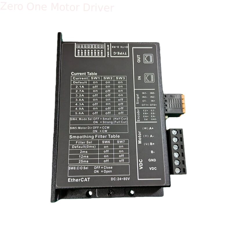 EtherCAT Communication Bus Type EO57 Open-loop EC57 Closed-loop Nem23 57mm 2-phase Stepper Motor Driver