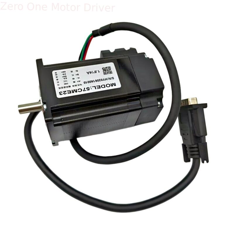 Closed-loop EtherCAT 2-Phase Hybrid Stepper Motor 57CME23 Nema23 (57-76mm, 4A/5A) Shaft 21mm- 8mm Wire Length 30cm with DB head