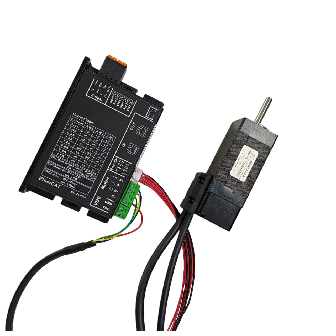 Closed Loop 2 Phase Stepper Motor with Ethercat