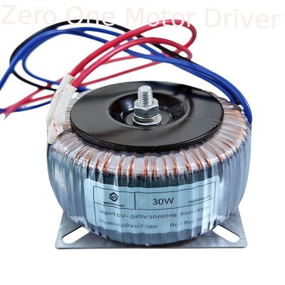 Factory Custom Pure Copper 30W 50W Toroidal Transformer 110V 220V 230V 240V To 9V 12V 15V 18V 24V 36V 48V 60V For Stepper Motors